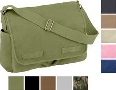 Heavyweight Canvas Messenger Bag Large School Over Shoulder Satchel Sling | eBay Military Messenger Bag, Jack Bauer, Small Laptop, Elegant Baby, Canvas Messenger Bag, Vintage Canvas, Black Khakis, Types Of Bag, Business Outfits