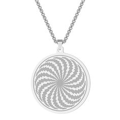 PRICES MAY VARY. ❤UNIQUE DESIGN:Illusion Of Amulet Hypnosis Necklace ,Nice show of your different temperament.Outstanding Design And Quality,you Deserve To Have! ❤HIGH QUALITY MATERIAL: This Necklace Made Of Stainless Steel ,to Be Hypoallergenic,exquisite Polishing Process Pendant,lead-free, Nickel-free And Cadmium-free,safe To Wear,lasting Color Retention,it Won't Turn Your Skin Green. ❤SIZE : Pandent Size:25mm,chain Length:60cm,with Lobster Claw Clasp You Can Adjust The Length As You Like,weig Nickel-free Mystical Round Necklaces, Stainless Steel Round Pendant Necklace Cadmium-free, Mystical Nickel-free Round Pendant Necklace, Celestial Sterling Silver Round Pendant Necklace, Nickel-free Stainless Steel Amulet Necklace, Mystical Jewelry, Amulet Necklace, Steel Jewelry, Simple Jewelry