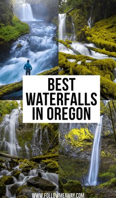 the best waterfalls in oregon with text overlay