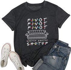 PRICES MAY VARY. Material:Cotton Blend, Super Soft Comfy Fabric and comfortable to wear Features: Pivot Friends Shirt, Funny Pivot Pivot Pivaht Letters Print Tees, Friends Show Shirts, Cute Graphic Tops , Friends Gift Tops, Friends TV Show Shirt, Womens Clothing,Tees from Friends, Unique gifts, Teen Clothing, Causal Shirt Sleeve T-shirt. A Great Gift For A Birthday, Anniversary, Graduation, Valentine's Day, Christmas, Mothers'day, Thanksgiving, Easter or Halloween Costume. Suggest To Hand/Machin Friends Pivot, Friends Tv Show Shirt, Pivot Friends, New Style Tops, Letter Print Tee, Friends Tee, Friends Tshirt, Friends Tv Show, Graphic Tops