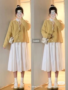 Modest Asian Fashion, Cute Japanese Outfits Casual, Korean Spring Fashion, Modest Girly Outfits, Anime School, Cosplay Kawaii, Girl Cat, Kawaii Fashion Outfits, Quick Outfits