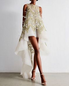 Asymmetric Gown, Ethereal Dress, Classy Prom Dresses, Wedding Reception Dress, Fashionista Clothes, Diy Couture