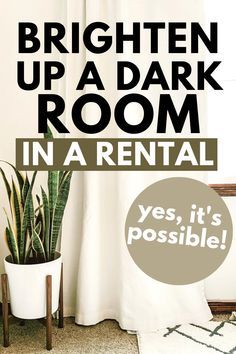 the brighten up a dark room in a rental