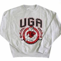 Unisex Sweatshirt - Gildan - Made To Order - 50% Cotton, 50% Polyester - Size Tts: True To Size - Various Sizes: S, M, L, Xl, 2xl - Loose Fit - Sewn In Label Great Gift Ideas For Family Or Friends Condition: New - Made To Order Please Wash In Cold Water At First Time Georgia Bulldog Mascot, Bulldog Mascot, 90s Sweatshirt, College Shirts