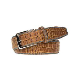 "A limited edition to the Antas Signature belt family is our Antique Faux Crocodile belt imported and hand finished in Italy with a classic two step finishing process providing a two tone look with a faux crocodile pattern. * handmade in the USA  * genuine Italian Calf Skin belts  * 40 MM width only Custom orders are available in sizes up 50\". Please contact us for details. Stitch Options: * match belt * black * brown * cognac * tan/ecru * bamboo * white * grey * navy * cobalt * dark green * sage green * lime green * moss green * red * orange * yellow * pink * purple Buckle Options: * Italian Brushed Nickel * Italian Polished Nickel" Crocodile Belt, Croc Leather, Bespoke Tailoring, Brass Buckle, Travel Pouch, Leather Belts, Leather Design, Fabric Store, Belt Size