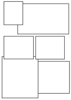 a blank plot paper with four squares and one rectangle on the bottom, as well as