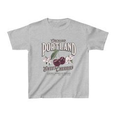 Sweet Cherries Vintage Graphic Baby Tee - printwithsky Crew Neck Graphic Tee With Cherry Print, Crew Neck Cherry Print Graphic Tee, Fitted Cherry Print T-shirt With Short Sleeves, Pink Cherry Print Graphic Tee, Cotton T-shirt With Cherry Print, Graphic Baby Tee, Baby Graphic Tees, Your Cute, Trendy Top