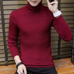 Product information:Style: HedgingCollar type: high collarSleeve length: long sleeveFabric name: Mercerized cottonMain fabric composition: polyester fiber (polyester)The content of the main fabric ingredient: 100 (%)Color: beige, white, gray, black, wine red, navy blue, caramelSize information:M,L,XL,XXL,XXXL size Bust Shoulder width Sleeve Length Length M 104 42 57 62 L 108 43 58 64 XL 112 43 59 66 2XL 116 44 60 68 3XLﾠﾠﾠﾠﾠﾠﾠ 120 45 61 70 Prevention:1. Asian sizes are 1 to 2 sizes smaller than Wine Red Sweater, Hot Pink Accessories, Mens Winter Sweaters, Korean Top, Mens Turtleneck, Turtleneck Style, Heavy Jacket, Autumn Clothes, Autumn Style