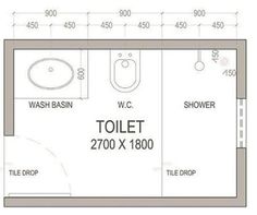 the floor plan for a bathroom with two sinks and a shower stall, which is shown in