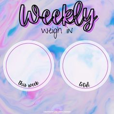 Weekly Weight Tracker, Physical Change, Healthy Happy, Bari, Healthy Body, Diet Plan