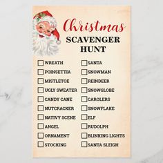 a christmas scavenger hunt with santa claus