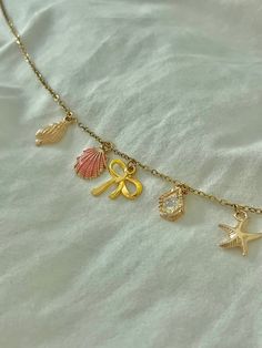 Charm Necklace Gold Charm Necklace Sea Star Coquette Charm Necklace Handmade Gold Charm Jewelry Birthday Gift Seashell Jewelry Gift - Etsy Star Coquette, Seashell Charm Necklace, Seashell Jewelry, Gold Charm Necklace, Sea Star, Jewelry Birthday, Birthday Jewelry Gift, Handmade Gold, Necklace Handmade