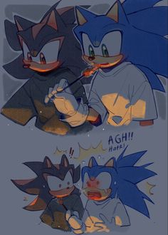 sonic the hedgehog and shadow the hedgehog from sonic the hedgehog by on devisy