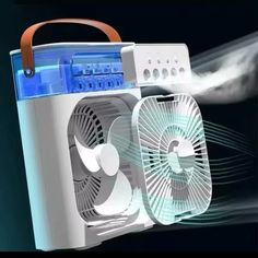 Portable Humidifier Air Conditioner Fan Household Hydrocooling Water Mist Cooler Portable Air Adjustment For Office 3 Speed Fan Kipas Angin Portable, Penghematan Energi, Portable Air Cooler, Air Cooler Fan, Air Fan, Portable Humidifier, Water Mist, House Fan, Portable Fan