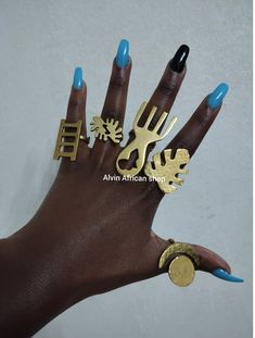 Wholesale of 5 brass rings Rings Big, Rings Boho, Brass Rings, Ring Guard, Brass Ring, Boho Rings, Rings Statement, Kenya, Statement Rings