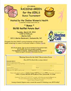 Raising Green for the Girls - bunco FUNdraiser! Bunco Fundraiser Ideas, Basket Raffle Ideas, 50 50 Raffle, Themes For Parties, Basket Raffle, Fundraising Letter, Relay Ideas