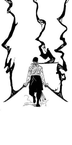 Roronoa Zoro Black Wallpaper, Black Zoro Wallpapers, Zoro Wallpaper Manga, One Piece Haki, Zoro Manga Wallpaper, Zoro Design, Black And White Zoro Wallpaper, One Piece Manga Panels, Roanoa Zoro One Piece