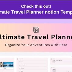 the ultimate travel planner template for wordpress and other web design elements, including an image