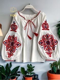 🌸 Beautiful Embroidery Flower Design Blouse | Tribal Hippie Designs | Boho Floral Blouse | Embroidered Blouse For Women | Gift For Her 🎁 🌟 What's Included - 1x Embroidery Flower Design Blouse 👗 Are you looking to liven up your wardrobe? Well, look no further than this beautiful embroidered floral blouse! This blouse is a great casual piece to style around your day! 🛍️ Providing comfort in a blouse is one of our biggest priorities when designing our items. This is why we have made sure to us Lantern Sleeve Top, Lantern Sleeved Blouses, Shirt Embroidery, Plus Size Kleidung, Loose Blouse, Lantern Sleeve, Lantern Sleeves, Embroidered Blouse, Embroidered Shirt