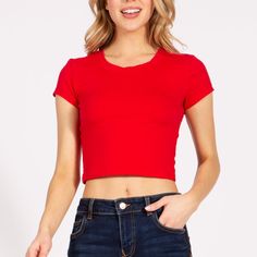 Unique Design: This Cute Crop Top Features A Round Neck, Short Sleeve, Slim Fit, Basic Type, Solid Color, Cropped Length, Comfortable To Fit, Casual Top For Women Or Teen Girls. The Simple And Stylish Design Is Versatile, Soft Fabric, And The Good Length Of The Crop Top Design Makes It More Relaxed To Wear And More Flattering, It's Great To Wear With High Waist Shorts, Skirts, Pants, Leggings, Jeans, Or Sweatpants For A Trendy Look. Occasion: The Classic Tee Is Perfect For Workouts, Gym, Sports, Crop Top Design, Workouts Gym, Crop Top Designs, Cute Crop Top, High Waist Shorts, Shorts Skirts, Cute Crop Tops, Casual Tops For Women, Top For Women