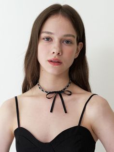 Composition : surgical steel, polyesterColor : blackCountry of Origin : Republic of Korea Adjustable Chain Choker Necklace, Black Ribbon Choker Necklace For Parties, Adjustable Clavicle Chain Choker For Party, Evening Clavicle Chain Choker, Chic Black Chain Necklace For Party, Elegant Black Adjustable Chain Necklace, Chic Adjustable Chain Choker, Party Clavicle Chain Choker, Evening Metal Choker With Clavicle Chain