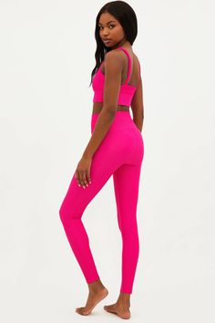 Beach Riot | Ayla Legging Red | Red Leggings | Beach Riot High Waist Ribbed Athleisure Leggings, High Waist Athleisure Leggings With Ribbed Waistband, High Waist Yoga Pants With Ribbed Waistband For Athleisure, High Waist Yoga Pants With Ribbed Waistband, High Waist High Stretch Activewear, Pink Activewear With Ribbed Waistband For Sports, Red Yoga Tights, Red Elastane Yoga Tights, Red Elastane Tights For Yoga