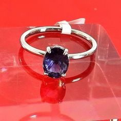 Natural Iolite 925 Sterling Silver Ring Western Rings, Silver Wire Rings, Sky Blue Topaz Ring, Modernist Ring, Usa Jewelry, Ring Color, Glass Rings, Gold Plated Rings, Size 10 Rings