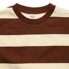 The border tees from warehouse hearkens back to striped tees from america's midcentury. featuring large 3x2 inch stripes and knit on vintage sinker knitting machines these tees feature a soft hand yet retain a hefty feel.    these tees may experience 5-8% shrinkage with cold wash and line dry—size up for a looser fit.    - regular fit  - tubular knit  - 3x2" stripes  - 100% cotton  - made in japan Knitting Machines, Stripe Tee, Soft Hands, Machine Knitting, Soft Hand, Striped Tee, Made In Japan, Mens T, Loose Fitting