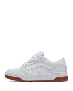 Find VANS Hylane Sneakers on Editorialist. Vans Women's Hylane Sneakers.Color:White/Gum.Size:6 WMN / 4.5 MEN.Material:Leather/rubber/plastic upper, canvas lining, rubber sole. Vans Sneakers Women, Snickers White, White Outfit, Sneakers Women, Vans Shop, Vans Sneakers, Womens Vans, White Outfits, Sneakers White