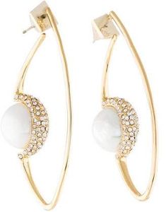 Alexis Bittar Floating Faux Pearl Hoop Earrings Pearl Ornaments, Mikimoto Pearls, Vs2 Diamond, Pearl Hoop Earrings, Keshi Pearls, Alexis Bittar, Akoya Pearls, Freshwater Cultured Pearls, Crystal Embellishment