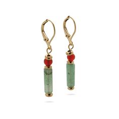 Aventurine Natural Stone Earrings, Aventurine Natural Stone Earrings Gift, Yellow Gold Spiritual Earrings, Gold Aventurine Earrings Gift, Elegant Aventurine Dangle Earrings, Spiritual Jade Dangle Earrings, Spiritual Brass Earrings With Natural Stones, Gold Jade Earrings With Ear Wire, Gold Jade Earrings With Natural Stones