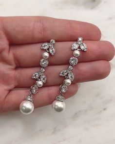 Walk Down The Aisle, Chain Extenders, Bride Jewellery, Silver Drop Earrings, Bridesmaid Jewelry, Pearl Drop Earrings, Pearl Drop, Pendant Set, Bridal Earrings