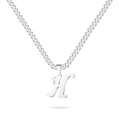 PRICES MAY VARY. CLASSIC INITIAL PENDANT NECKLACE: 20"+2.5" Cuban chain with silver initial pendant necklace, classic women mens initial necklace, perfect length and size to fit any occasions. Silver mens chain necklace makes it different from others, a unique women mens accessories add to jewelry collection. Give you a new fashion style different from other jewelry. MENS CHAIN NECKLACE: Made of high quality material, this silver mens chain initial necklace is with high polish surface and smooth Classic Silver Initial Pendant Chain Necklace, Classic Silver Chain Necklace With Initial Pendant, Silver Initial Letter Charm Necklace, Silver Chain Necklace With Initial Pendant, Silver Letter Initial Necklace, Silver Charm Necklace With Curb Chain For Gift, Silver Initial Pendant With Curb Chain, Silver Initial Pendant Necklace With Curb Chain, Silver Necklaces With Initials For Father's Day