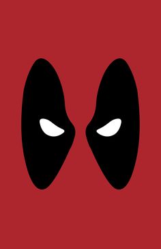 Minimalist design of Marvel's Deadpool mask by Minimalist Heroes. Comic Deadpool, Crochet Deadpool, Deadpool White Background, Deadpool Symbol, Deadpool Minimalist Poster, Deadpool Illustration, Deadpool Logo, Hero Logo