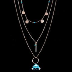 Surprise her with 3 layers of sheer beauty. A super combo of turquoise gem ring and coin pendants. Booooom... --------------------------- http://ift.tt/2nfDBmD Turquoise Gem, Gem Ring, Coin Pendant, 3 Layers