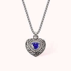 [Unique Appearance]:This is a vintage urn necklace, a three-dimensional heart pendant decorated with large heart-shaped gemstones, surrounded by small white gemstones as embellishments, which are eye-catching. [Best Way To Commemorate]:The top of the heart pendant can be unscrewed to hold a small number of ashes, sand, soil, special messages, and other small items inside to remember your loved one, making it a special way to remember someone who has passed away. A heart-shaped gemstone is a symb Heart Cut Birthstone Necklace For Keepsake, Heart-shaped Necklaces For Valentine's Day Commemoration, Heart-shaped Necklace For Valentine's Day Commemoration, Heart Necklace For Valentine's Day Commemoration, Heart Shaped Necklaces For Valentine's Day Commemoration, Silver Heart Necklace For Commemoration, Silver Heart Birthstone Necklace For Keepsake, Silver Heart Necklace With Birthstone For Keepsake, White Gemstones