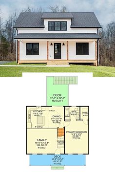 1,400 Sq Ft Country-Style Two-Story Cottage House Plan with 3-Bedroom Tiny House Two Story Home Plans, 1400 Sq Ft Floor Plans, 1400 Sq Ft Two Story House Plans, 1200 Sq Ft House Plans With Loft, 3 Bedroom Home Floor Plans 1400 Sq Ft, Rectangle House Plans Two Story, Open Concept 2 Story House Plans, 3 Bedroom Home With Loft, Small House Plans Under 1000 Sq Ft 3 Bedroom