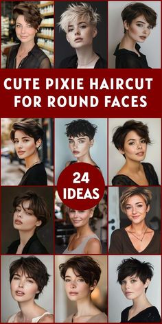 Choose your new favorite from these 24 pixie haircuts for round faces, each designed to enhance and complement your natural beauty. Pixie Haircut For Round Face, Short Pixie Haircuts For Round Faces, Long Pixie Cut Round Face, Short Hair Cuts For Rounder Faces, Pixie For Round Face, Pixie Hairstyles For Round Faces, Short Hair For Round Faces, Round Face Pixie Cut, Pixie Cuts For Round Faces