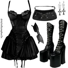 Gothic Fits, Club Classics, Tory Vega, Goth Core, Black Clothes, Gothic Outfits