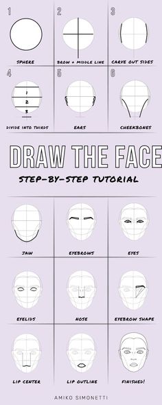 how to draw the face step by step instructions for beginners and advanced drawing students