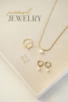 Wedding jewelry set. Romantic pearl earrings. Bridal jewelry. Timeless freshwater pearls. Subtle, modern design. In the Amari Pearl Collection, elegance will always be on your side. Wedding Jewelry Set, Pearl Collection