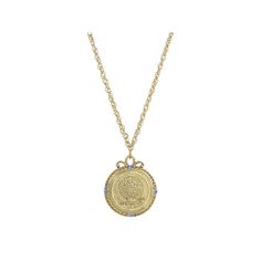 This gold tone pendant necklace from 1928 showcases each flower of the month and is the perfect accessory for anyone with a sense of style. This gold tone pendant necklace from 1928 showcases each flower of the month and is the perfect accessory for anyone with a sense of style. NECKLACE DETAILS Pendant size: 1.5 in. Chain length: 20 in. Clasp: lobster-claw Metal: alloy Plating: gold tone Finish: polished Not appropriate for children 14 years old and younger. Size: One Size. Color: Blue. Gender: Vintage Yellow Gold-plated Charm Necklaces, Antique Flower Pendant Necklace With Vintage Charm, Vintage Gold Plated Medallion Jewelry, Vintage Brass Charm Necklace With Coin Pendant, Victorian Gold Jewelry With Flower Pendant, Heirloom Antique Gold Pendant Necklace, Vintage Charm Necklace With Coin Pendant, Vintage Charm Necklace With Coin Pendant Medallion, Vintage Charm Necklace With Coin Medallion Pendant