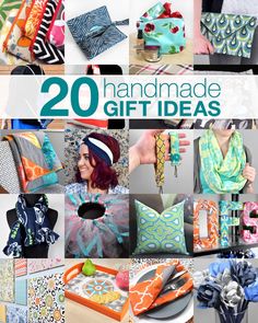 handmade gift ideas are featured in the cover of this book, which features images of women's clothing and accessories