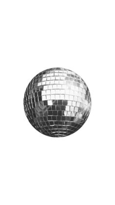 a shiny disco ball on a white background