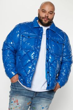 Model Height: 6'2 - Wearing Large Big & Tall: Height 6'3 - Wearing XXXL Available In Blue. Fold Down Collar Quilted Design Snap Button Closure Chest Pockets Side Hand Pockets Shell: 100% Polyamide Lining: 100% Polyester Imported | Mens Your Diamond Quilted Puffer Jacket in Blue size Large by Fashion Nova Tall Height, Quilted Puffer Jacket, Diamond Quilt, Mens Outerwear, Big & Tall, Model Height, Quilting Designs, Puffer Jacket, Blue Fashion