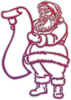 a santa clause holding a pipe in his hand