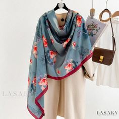 Lasaky - Silky Charm Wrap Around You Beach Shawl, Printed Silk Scarf, Women Cargos, Cargo Pants Women, Womens Dress Pants, Party Dress Long, Long Scarf, Fashion Pattern, Silk Scarves