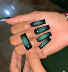 Acrylic Nail Set, Airbrush Nails, Drip Nails, Beige Nails, Gel Nails Diy, Green Nail, Work Nails, Long Acrylic Nails Coffin, Nails Only