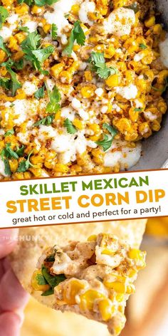 mexican street corn dip is an easy and delicious appetizer