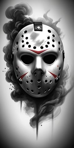 JASON MASK TATTOO DESIGN Scream Mask Tattoo Design, Jason Mask Tattoo Stencil, Ghostface Hand Tattoo, Jason Mask Tattoo Design, Jason Voorhees Mask Tattoo, Jason Mask Drawing, Jason Tattoo Design, Jason Vorhees Art, Michael Myers Tattoos